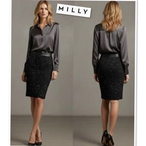 Milly Black Pencil Skirt